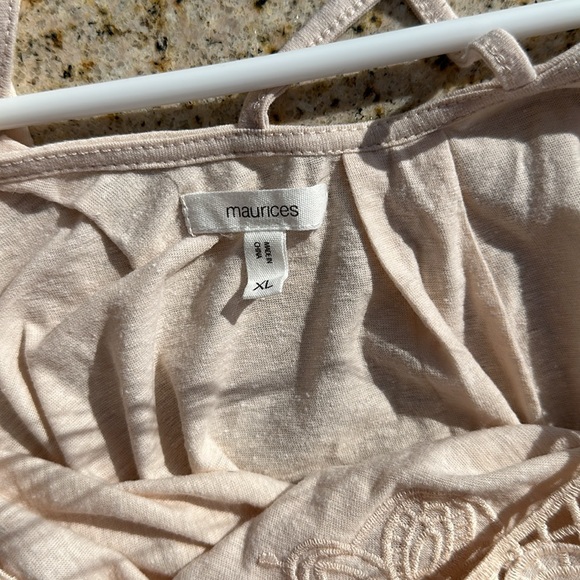 Maurices XL Cream Crisscross Back Tank - Picture 6 of 6